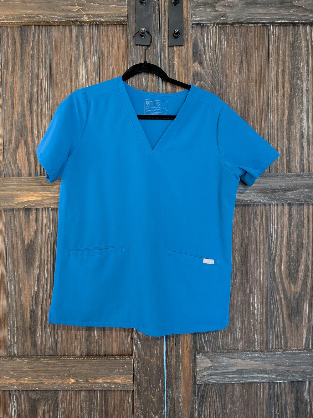 FIGS Women's V-Neck Tunic in Bright Blue